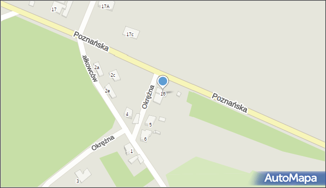 Skwierzyna, Poznańska, 16, mapa Skwierzyna