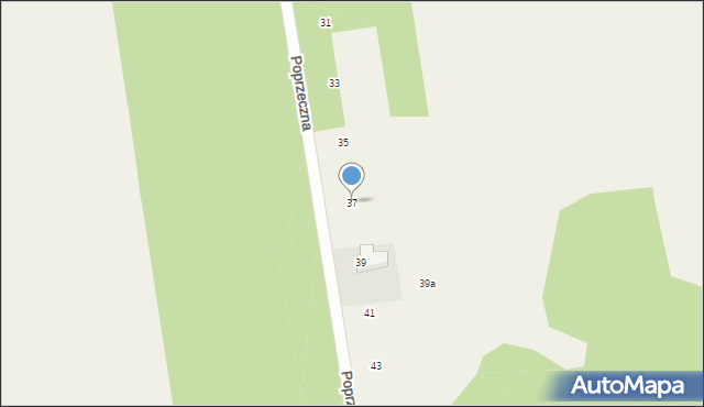 Słabomierz, Poprzeczna, 37, mapa Słabomierz