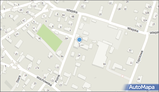 Sława, Polna, 1, mapa Sława