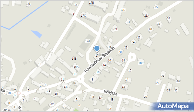 Sława, Powstańców Śląskich, 17, mapa Sława