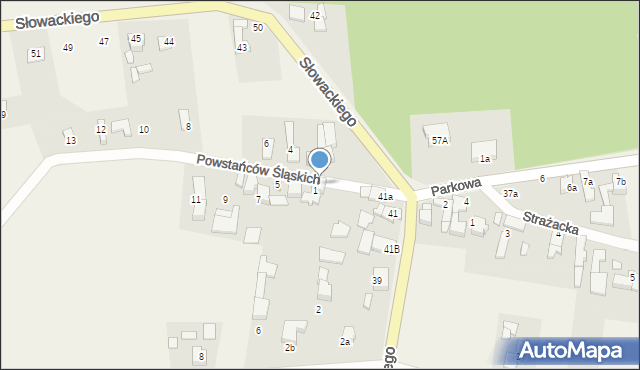 Sławików, Powstańców Śląskich, 3, mapa Sławików