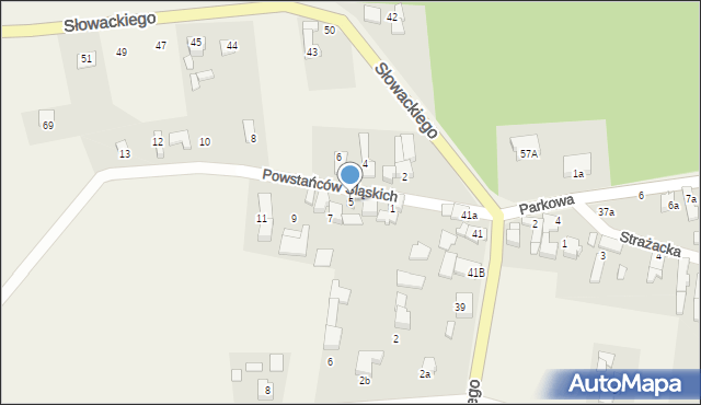 Sławików, Powstańców Śląskich, 5, mapa Sławików