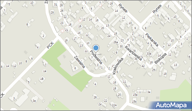 Sławków, Podwalna, 4, mapa Sławków