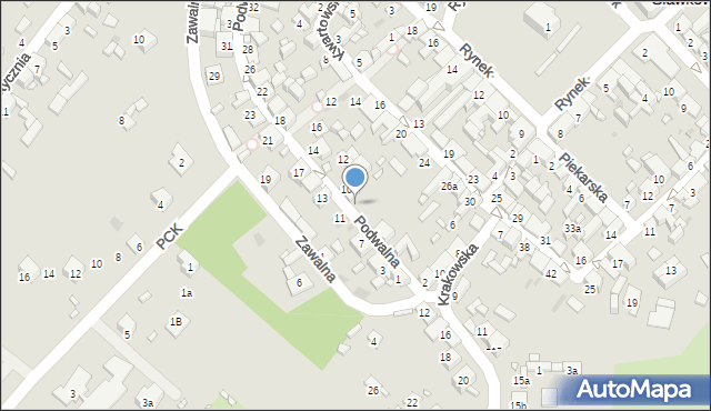 Sławków, Podwalna, 8, mapa Sławków