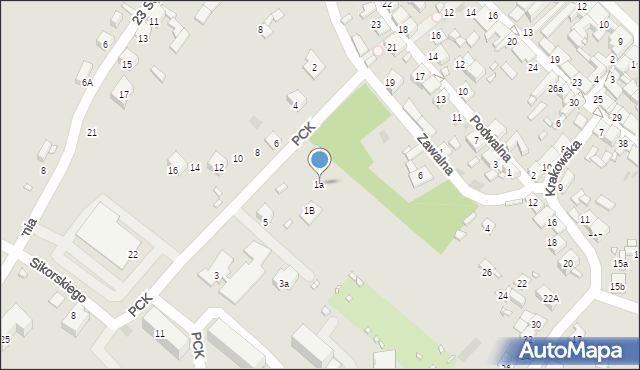 Sławków, Polskiego Czerwonego Krzyża, 1a, mapa Sławków