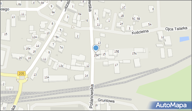 Sławno, Polanowska, 15A, mapa Sławno