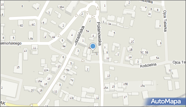 Sławno, Polanowska, 6b, mapa Sławno