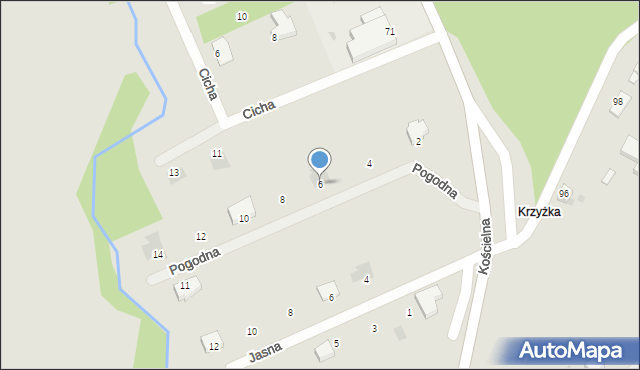 Ślesin, Pogodna, 6, mapa Ślesin