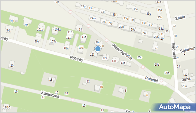 Słomin, Polanki, 125, mapa Słomin