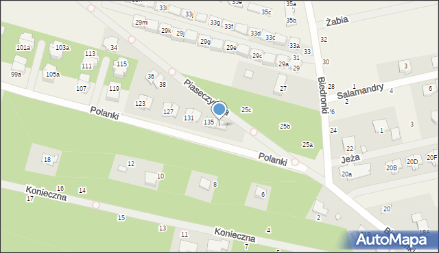 Słomin, Polanki, 137, mapa Słomin