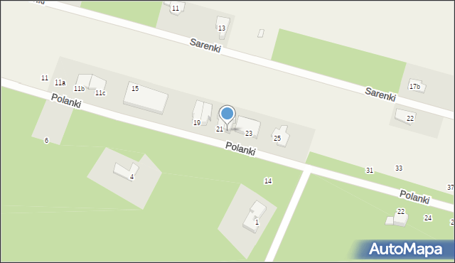 Słomin, Polanki, 21a, mapa Słomin