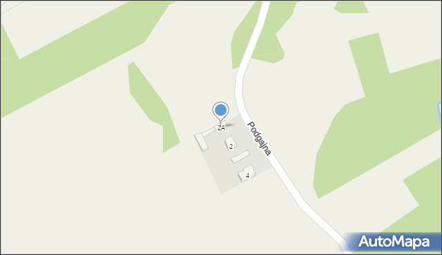 Słomków, Podgajna, 2A, mapa Słomków