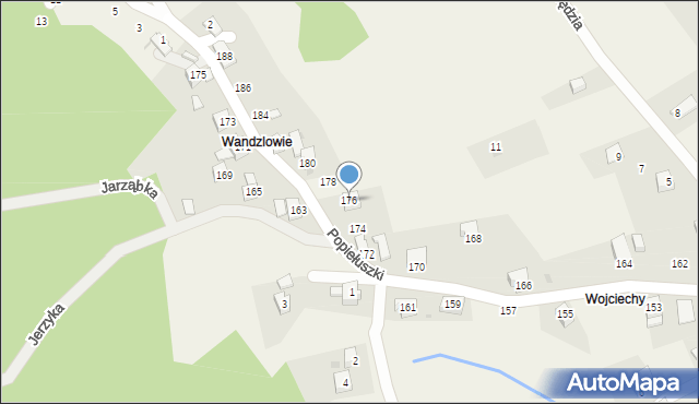 Słotwina, Popiełuszki Jerzego, bł. ks., 176, mapa Słotwina