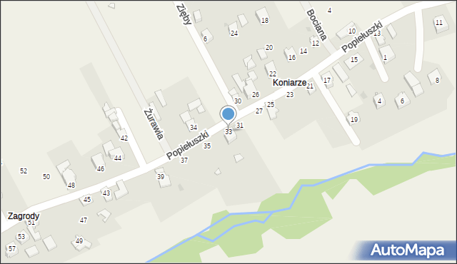 Słotwina, Popiełuszki Jerzego, bł. ks., 33, mapa Słotwina