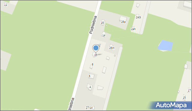 Słowak, Podniebna, 10, mapa Słowak