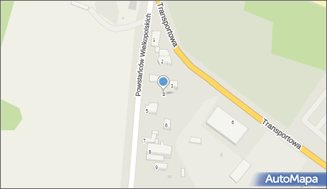 Słubice, Powstańców Wielkopolskich, 4, mapa Słubice