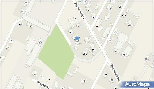 Słupno, Pod Sosnami, 9, mapa Słupno