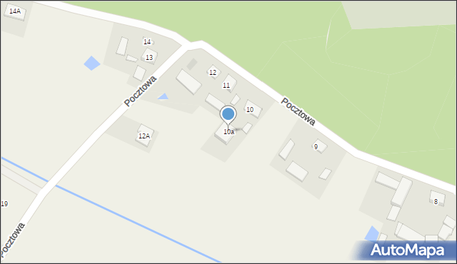 Słupno, Pocztowa, 10a, mapa Słupno