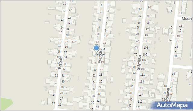 Słupsk, Pogodna, 16, mapa Słupska