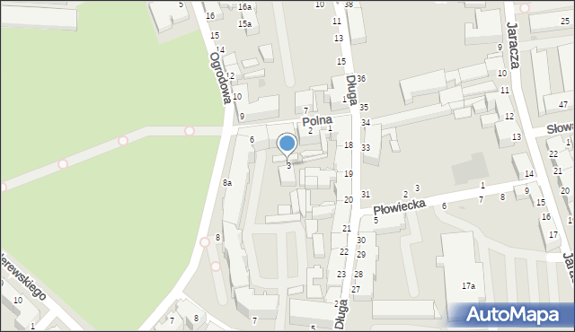 Słupsk, Polna, 3, mapa Słupska