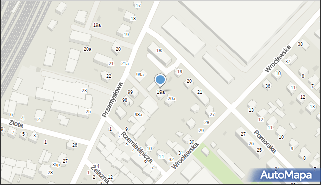 Słupsk, Pomorska, 19a, mapa Słupska