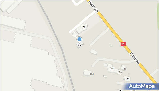 Słupsk, Portowa, 18e, mapa Słupska