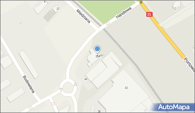 Słupsk, Portowa, 35A, mapa Słupska