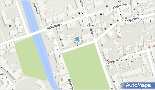 Słupsk, Powstańców Warszawskich, 2, mapa Słupska