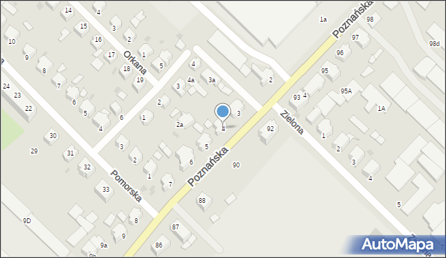 Słupsk, Poznańska, 4, mapa Słupska