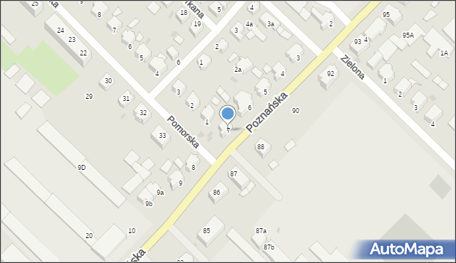 Słupsk, Poznańska, 7, mapa Słupska