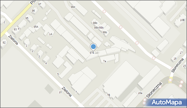 Słupsk, Poznańska, 98k, mapa Słupska