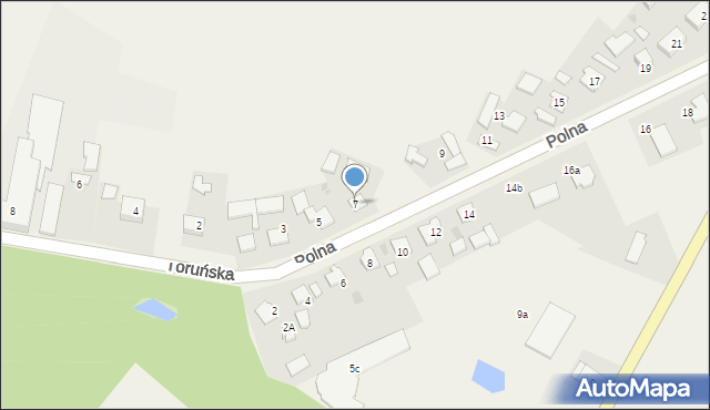 Służewo, Polna, 7, mapa Służewo