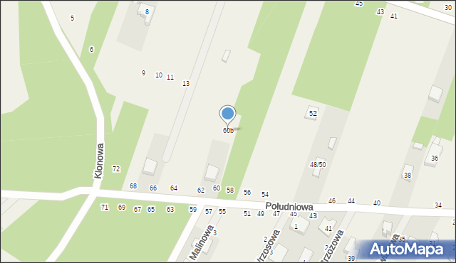 Smardzewice, Południowa, 60b, mapa Smardzewice