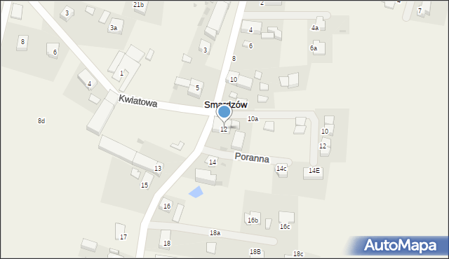 Smardzów, Polna, 12, mapa Smardzów