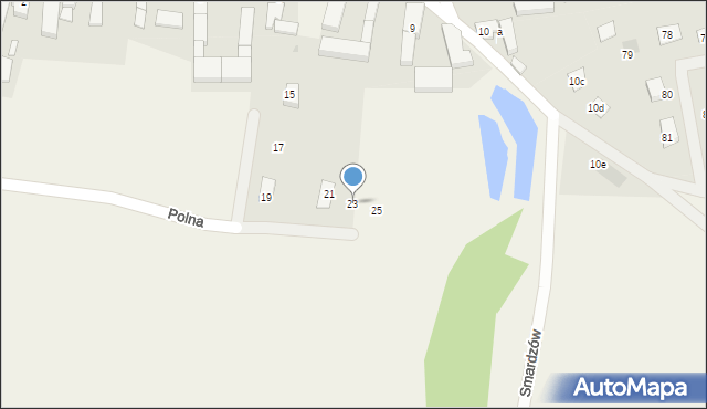Smardzów, Polna, 23, mapa Smardzów