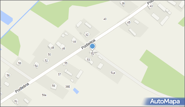 Śmietanki, Podleśna, 51, mapa Śmietanki