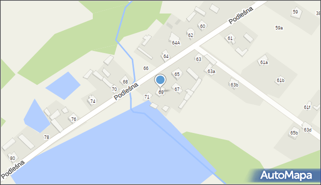 Śmietanki, Podleśna, 69, mapa Śmietanki