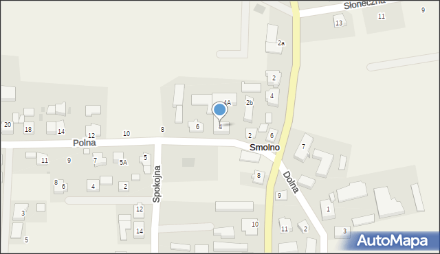 Smolno, Polna, 4, mapa Smolno