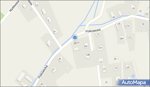 Sobin, Polkowicka, 33c, mapa Sobin