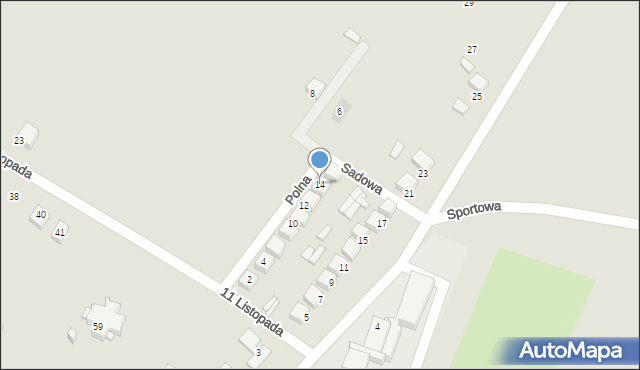 Sobków, Polna, 14, mapa Sobków