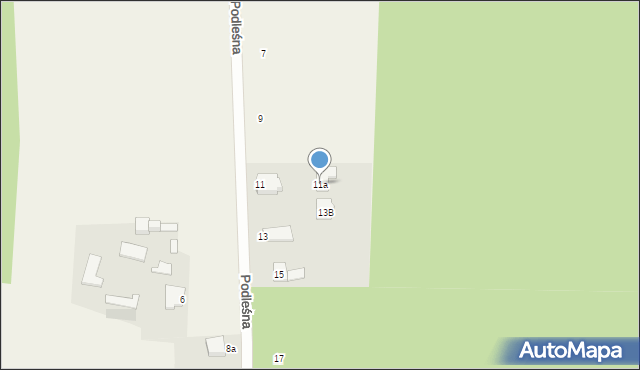 Sobolewo, Podleśna, 11a, mapa Sobolewo