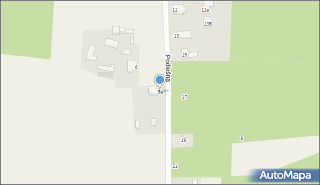 Sobolewo, Podleśna, 8a, mapa Sobolewo