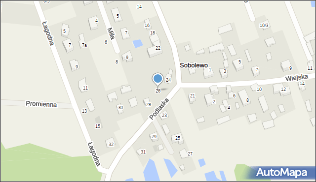 Sobolewo, Podlaska, 26, mapa Sobolewo