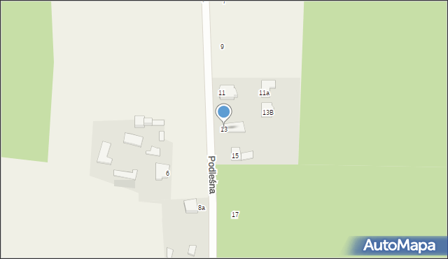 Sobolewo, Podleśna, 13, mapa Sobolewo