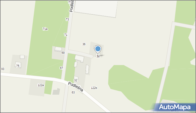Sobolewo, Podleśna, 34, mapa Sobolewo