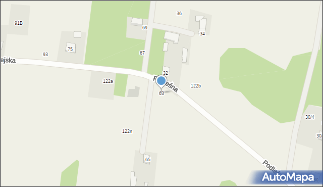 Sobolewo, Podleśna, 63, mapa Sobolewo