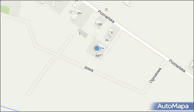 Sobota, Poznańska, 30B, mapa Sobota