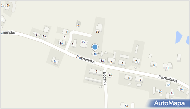 Sobota, Poznańska, 3b, mapa Sobota