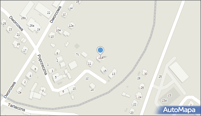 Sobótka, Poprzeczna, 11A, mapa Sobótka