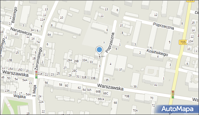 Sochaczew, Poprzeczna, 5, mapa Sochaczew